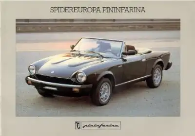 Fiat Spidereuropa Pinifarina Prospekt 7.1983