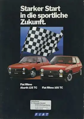 Fiat Ritmo 105 / 125 TC Prospekt 10.1981