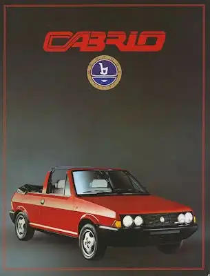 Fiat Ritmo Bertone Cabrio Prospekt ca.1984