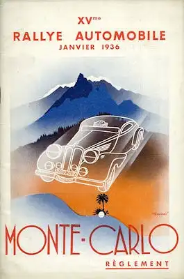 Règlement XV. Rallye Monte-Carlo 1936