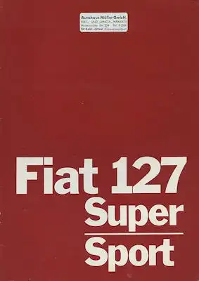 Fiat 127 Super Sport Prospekt 9.1981