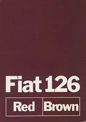 Fiat 126 Red / Brown Prospekt 9.1980
