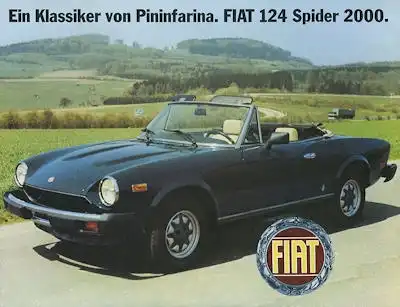 Fiat 124 Spider 2000 Prospekt ca. 1983