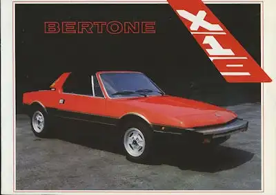 Fiat X1/9 Bertone Prospekt 9.1983