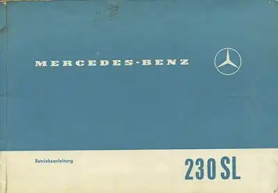 Mercedes-Benz 230 SL Bedienungsanleitung 6.1964