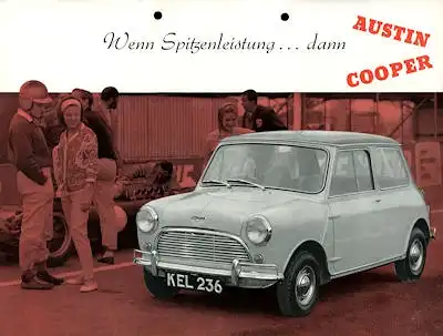 Austin Mini Cooper Prospekt ca. 1962