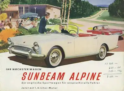 Sunbeam Alpine 1600 Prospekt ca. 1961