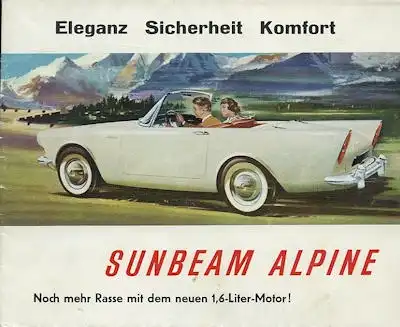 Sunbeam Alpine 1600 Prospekt ca. 1961