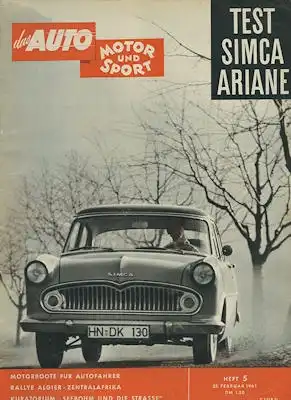 Auto, Motor & Sport 1961 Heft 5