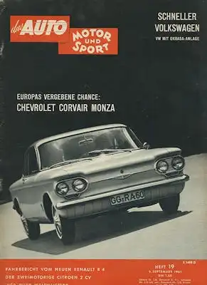 Auto, Motor & Sport 1961 Heft 19