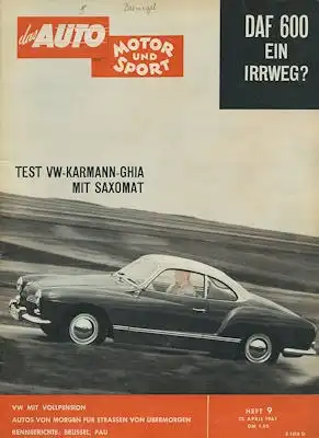 Auto, Motor & Sport 1961 Heft 9