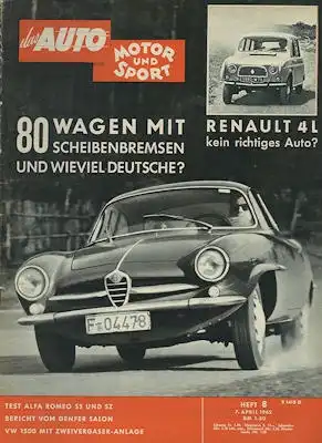 Auto, Motor & Sport 1962 Heft 8
