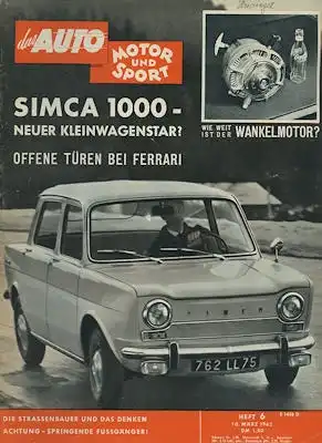 Auto, Motor & Sport 1962 Heft 6