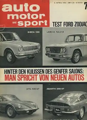 Auto, Motor & Sport 1963 Heft 7