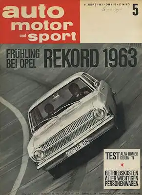 Auto, Motor & Sport 1963 Heft 5