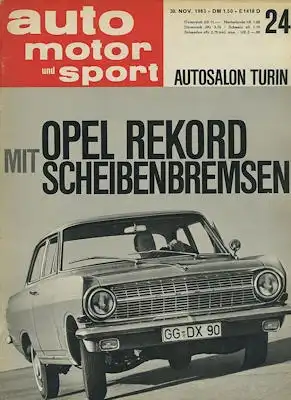 Auto, Motor & Sport 1963 Heft 24