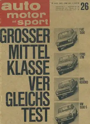 Auto, Motor & Sport 1963 Heft 26