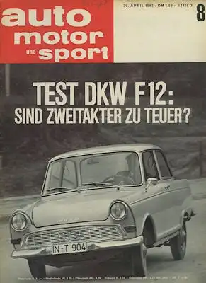 Auto, Motor & Sport 1963 Heft 8