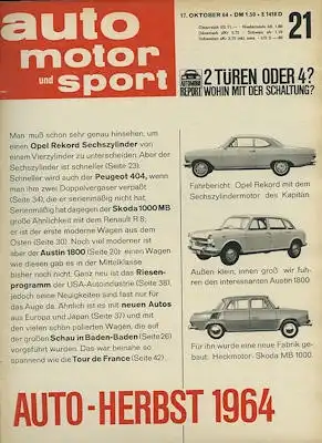 Auto, Motor & Sport 1964 Heft 21