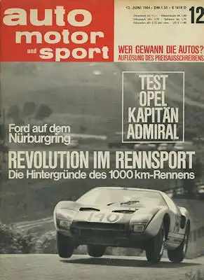 Auto, Motor & Sport 1964 Heft 12