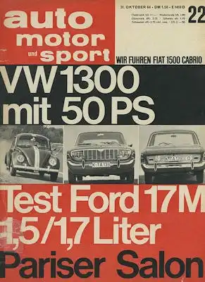 Auto, Motor & Sport 1964 Heft 22