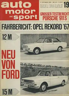 Auto, Motor & Sport 1966 Heft 19