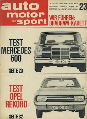 Auto, Motor & Sport 1966 Heft 23