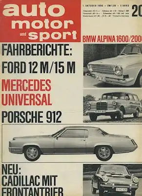 Auto, Motor & Sport 1966 Heft 20