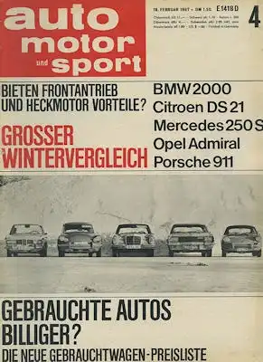 Auto, Motor & Sport 1967 Heft 4