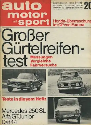 Auto, Motor & Sport 1967 Heft 20