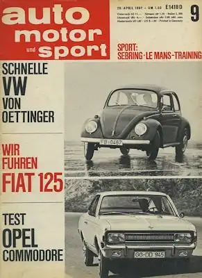 Auto, Motor & Sport 1967 Heft 9