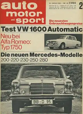 Auto, Motor & Sport 1968 Heft 2