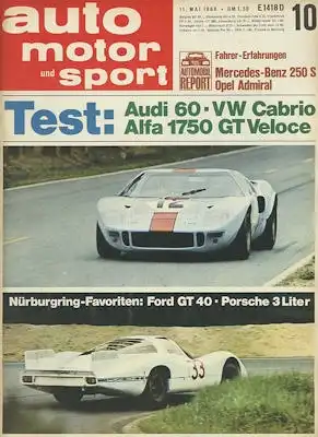 Auto, Motor & Sport 1968 Heft 10