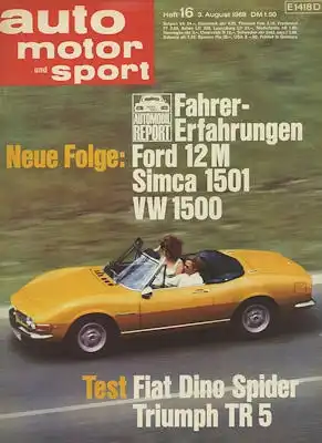 Auto, Motor & Sport 1968 Heft 16