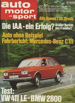 Auto, Motor & Sport 1969 Heft 20