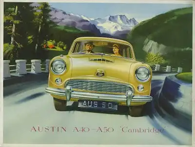 Austin A 40 / 50 Cambridge Prospekt ca. 1954