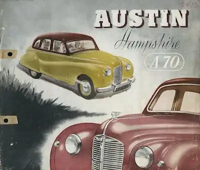 Austin Hampshire A 70 Prospekt ca. 1949