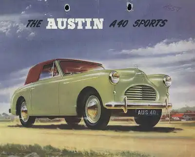 Austin A 40 Sports Prospekt ca. 1952