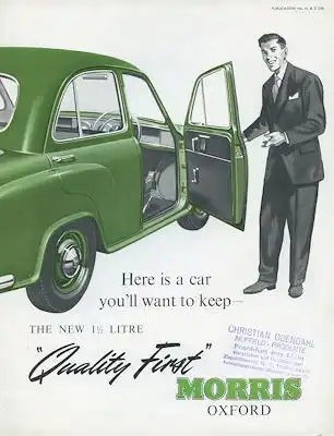 Morris Oxford Prospekt 7.1955