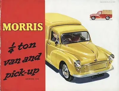 Morris Van and Pick-Up 0,25 t Prospekt 11.1956