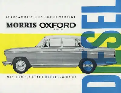 Morris Oxford Diesel Serie VI Prospekt 10.1962