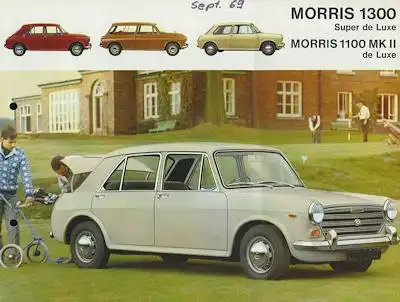 Morris 1300 Super de Luxe / 1100 Mk II de Luxe Prospekt ca. 1969