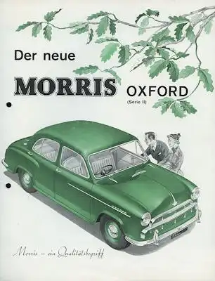Morris Oxford Serie II Prospekt 4.1954