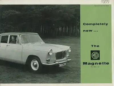 MG Magnette Mark III Prospekt 12.1958