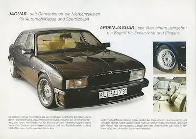 Arden-Jaguar Prospekt ca. 1984