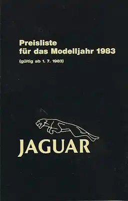 Jaguar Preisliste 7.1983