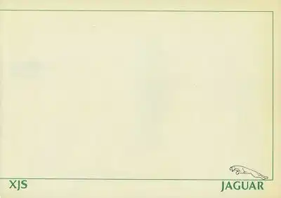 Jaguar XJS Prospekt 9.1982