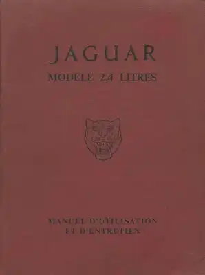Jaguar 2.4 Bedienungsanleitung 1955/56 f