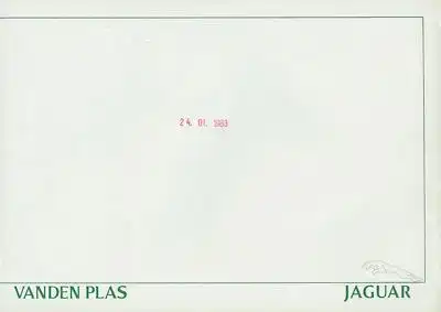 Jaguar / Vanden Plas 5.3 V 12 Prospekt 10.1982