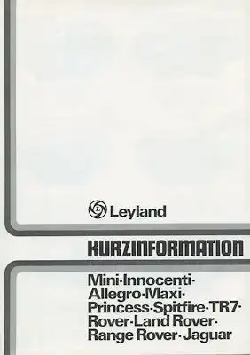 British Leyland Programm ca. 1978